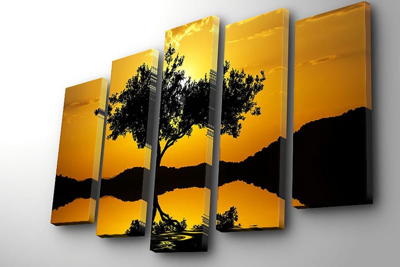 Dekorativ Canvastavla 5-Delar 70x19 cm - Flerfärgad - Inredning & dekor - Tavlor & konst - Canvastavla