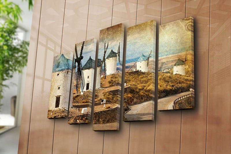 Dekorativ Canvastavla 5-Delar 70x19 cm - Flerfärgad - Inredning & dekor - Tavlor & konst - Canvastavla