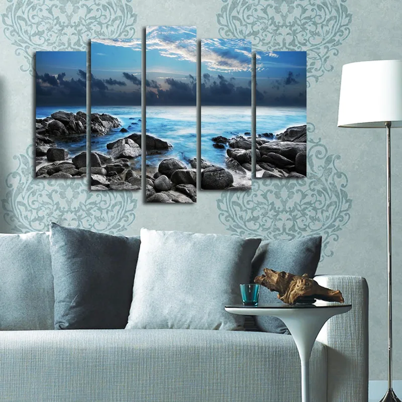 Dekorativ Canvastavla 5-Delar 70x19 cm - Flerfärgad - Inredning & dekor - Tavlor & konst - Canvastavla