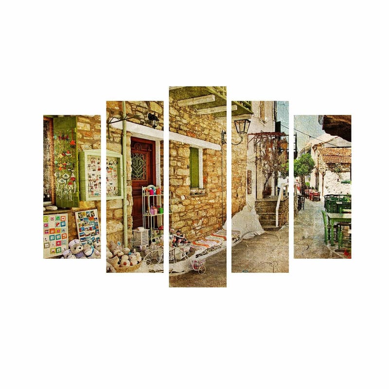 Dekorativ Canvastavla 5-Delar 70x19 cm - Flerfärgad - Inredning & dekor - Tavlor & konst - Canvastavla