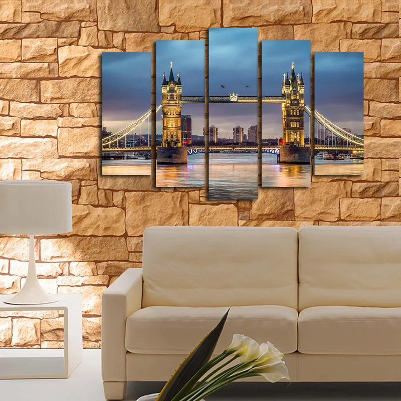 Dekorativ Canvastavla 5-Delar 70x19 cm - Flerfärgad - Inredning & dekor - Tavlor & konst - Canvastavla