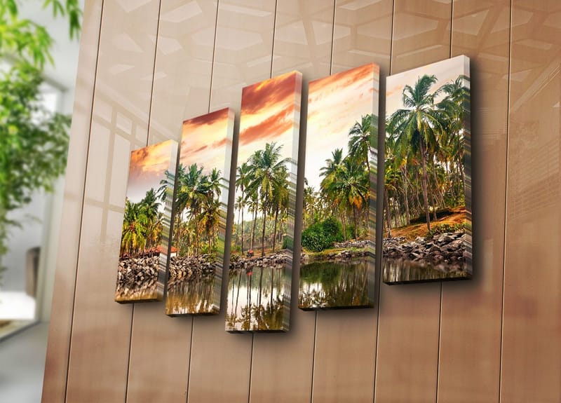 Dekorativ Canvastavla 5-Delar 70x19 cm - Flerfärgad - Inredning & dekor - Tavlor & konst - Canvastavla