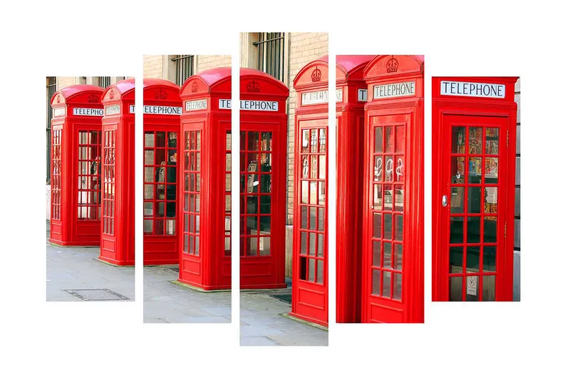 Dekorativ Canvastavla 5-Delar 70x19 cm, Flerfärgad