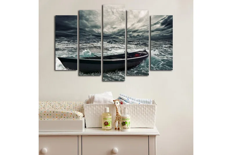 Dekorativ Canvastavla 5-Delar 70x19 cm - Flerfärgad - Inredning & dekor - Tavlor & konst - Canvastavla