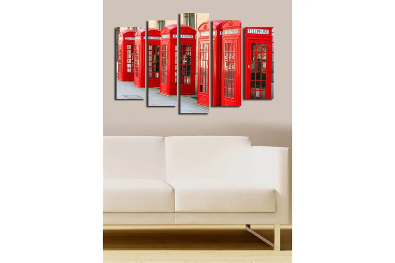 Dekorativ Canvastavla 5-Delar 70x19 cm - Flerfärgad - Inredning & dekor - Tavlor & konst - Canvastavla