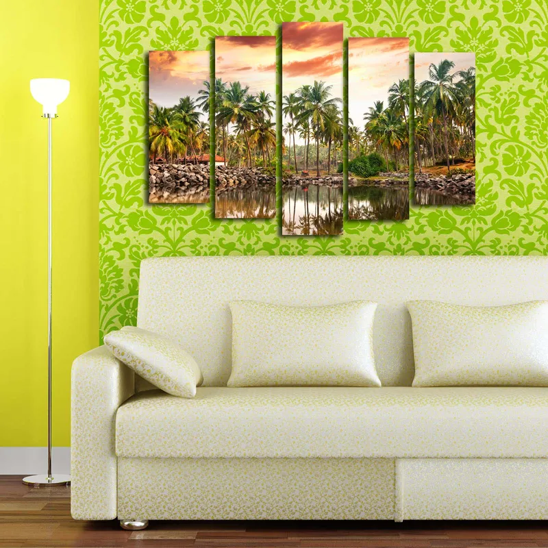 Dekorativ Canvastavla 5-Delar 70x19 cm - Flerfärgad - Inredning & dekor - Tavlor & konst - Canvastavla