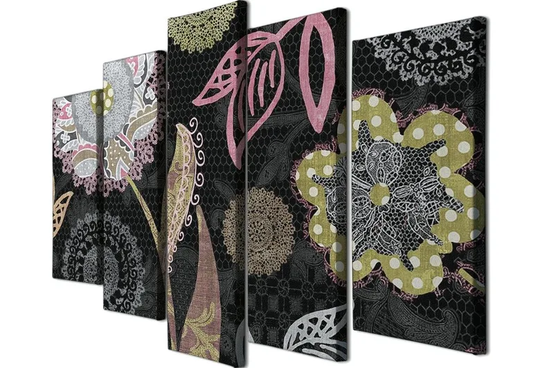 Dekorativ Canvastavla 5-Delar 70x20 cm - Flerfärgad - Inredning & dekor - Tavlor & konst - Canvastavla