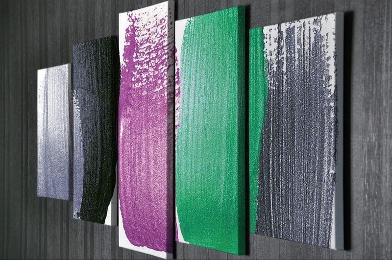 Dekorativ Canvastavla 5-Delar 70x20 cm - Flerfärgad - Inredning & dekor - Tavlor & konst - Canvastavla