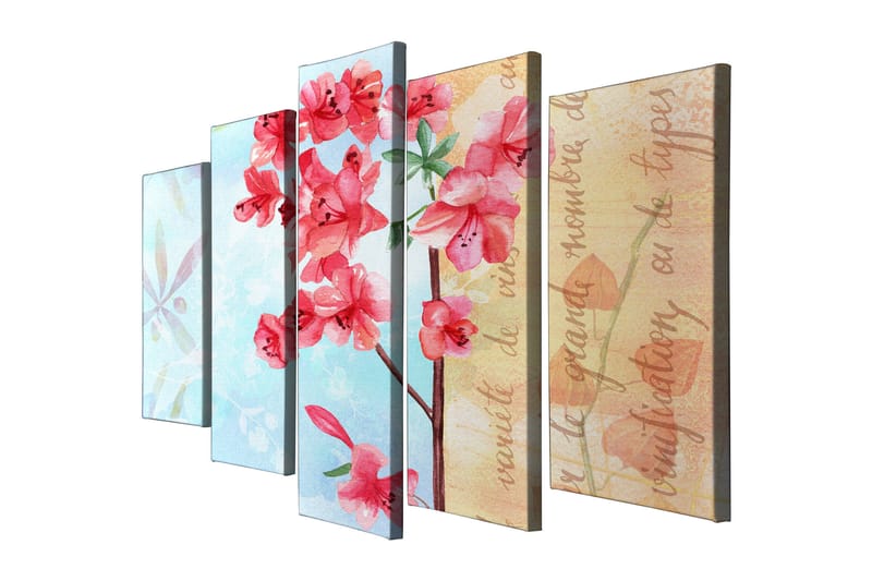 DEKORATIV CANVASTAVLA 5-Delar 70x20 cm Flerfärgad - Inredning & dekor - Tavlor & konst - Canvastavla