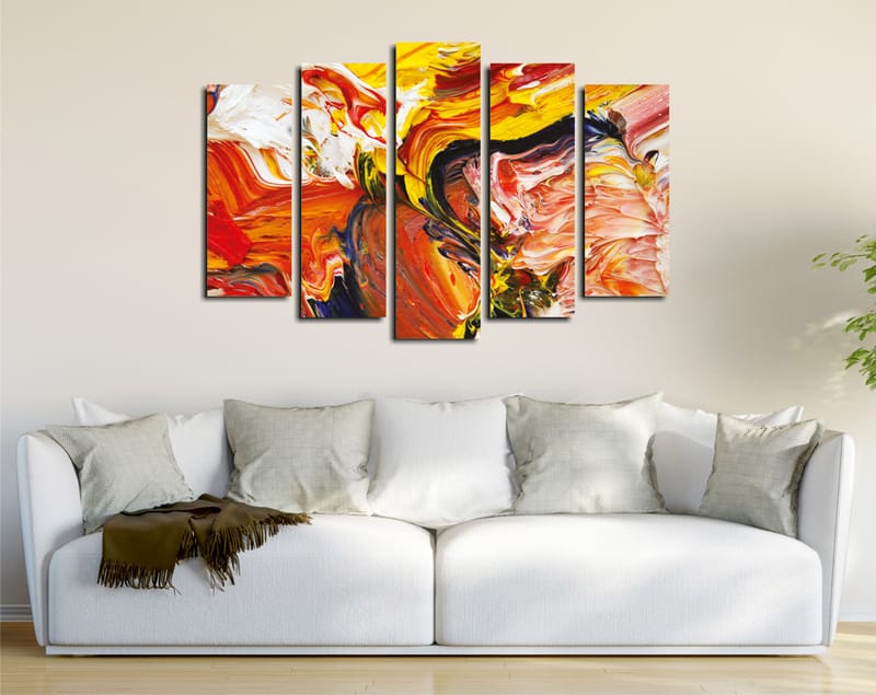 DEKORATIV CANVASTAVLA 5-Delar 70x20 cm Flerfärgad - Inredning & dekor - Tavlor & konst - Canvastavla