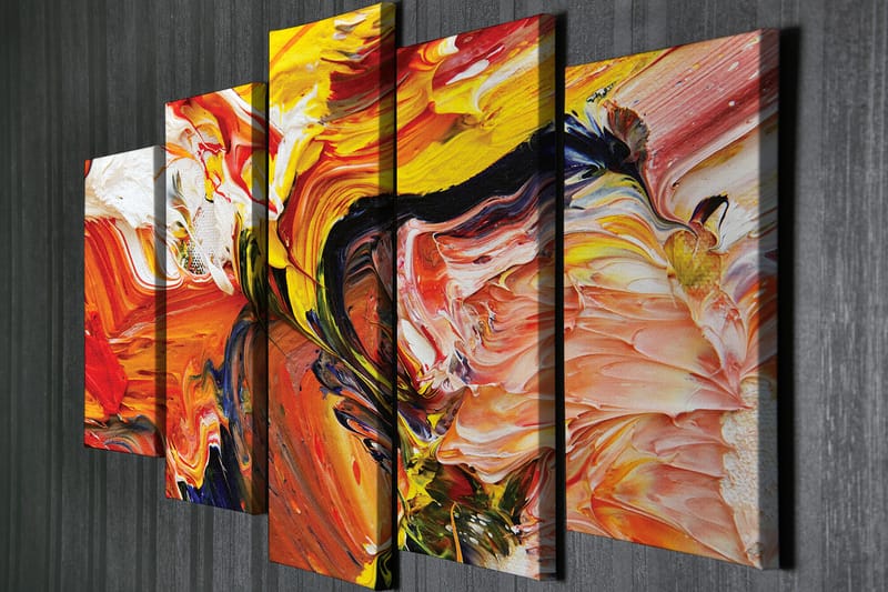DEKORATIV CANVASTAVLA 5-Delar 70x20 cm Flerfärgad - Inredning & dekor - Tavlor & konst - Canvastavla