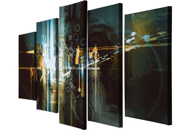 DEKORATIV CANVASTAVLA 5-Delar 70x20 cm Flerfärgad - Inredning & dekor - Tavlor & konst - Canvastavla