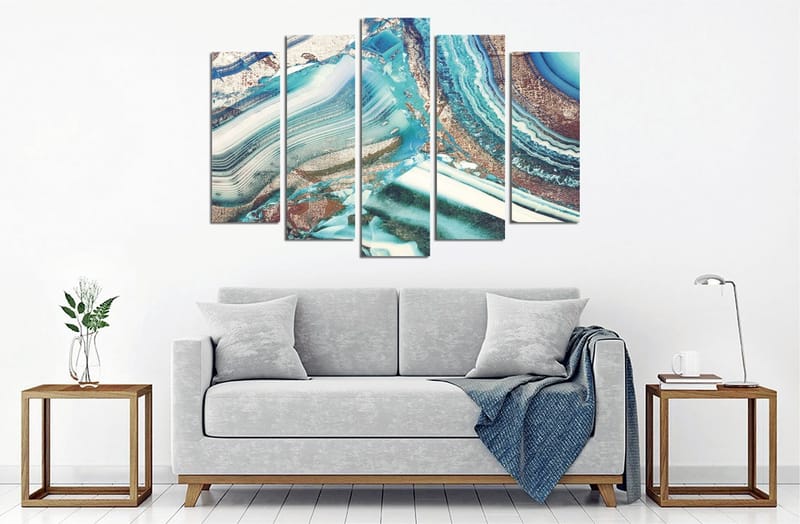 DEKORATIV CANVASTAVLA 5-Delar 70x20 cm Flerfärgad - Inredning & dekor - Tavlor & konst - Canvastavla