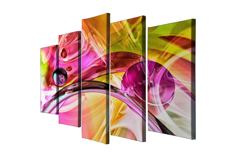 DEKORATIV CANVASTAVLA 5-Delar 70x20 cm Flerfärgad - Inredning & dekor - Tavlor & konst - Canvastavla