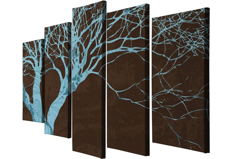 DEKORATIV CANVASTAVLA 5-Delar 70x20 cm Flerfärgad - Inredning & dekor - Tavlor & konst - Canvastavla