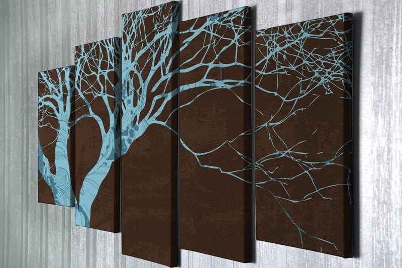 DEKORATIV CANVASTAVLA 5-Delar 70x20 cm Flerfärgad - Inredning & dekor - Tavlor & konst - Canvastavla