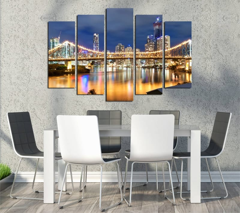 DEKORATIV CANVASTAVLA 5-Delar 70x20 cm Flerfärgad - Inredning & dekor - Tavlor & konst - Canvastavla