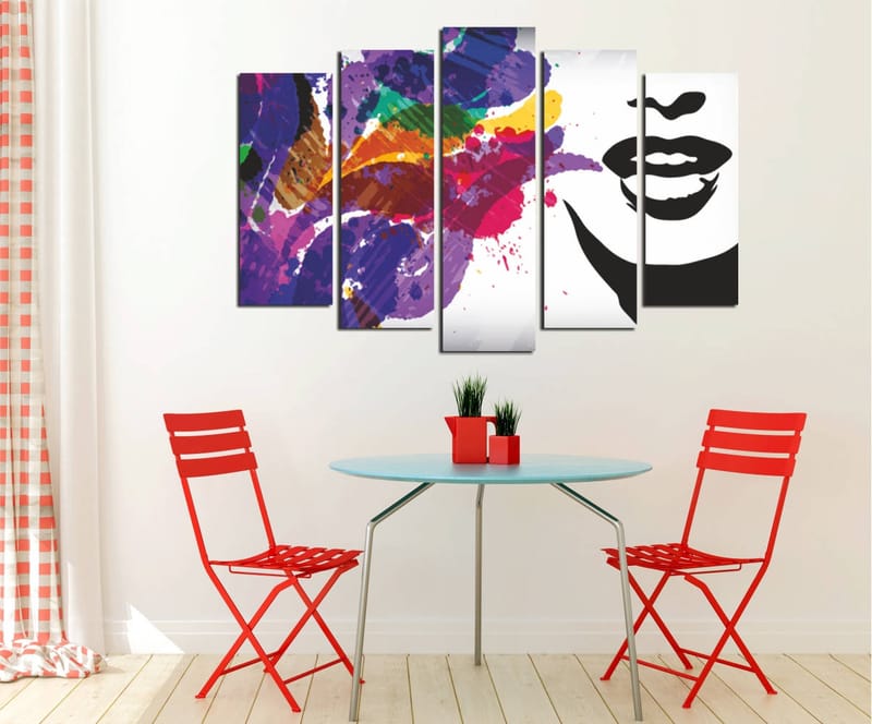 DEKORATIV CANVASTAVLA 5-Delar 70x20 cm Flerfärgad - Inredning & dekor - Tavlor & konst - Canvastavla