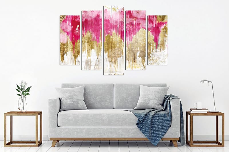 DEKORATIV CANVASTAVLA 5-Delar 70x20 cm Flerfärgad - Inredning & dekor - Tavlor & konst - Canvastavla