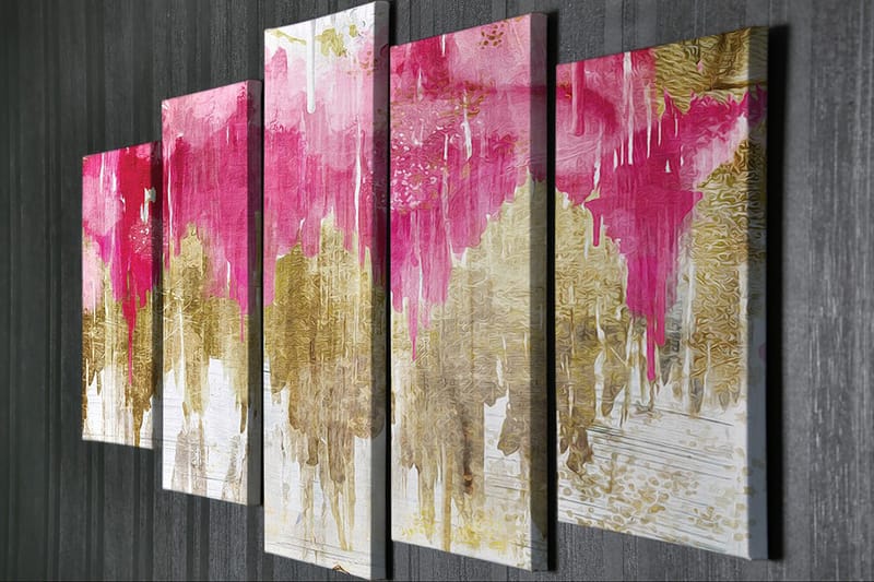 DEKORATIV CANVASTAVLA 5-Delar 70x20 cm Flerfärgad - Inredning & dekor - Tavlor & konst - Canvastavla