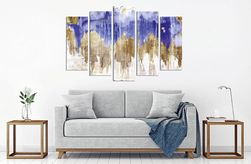 DEKORATIV CANVASTAVLA 5-Delar 70x20 cm Flerfärgad - Inredning & dekor - Tavlor & konst - Canvastavla