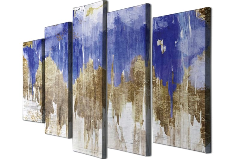 DEKORATIV CANVASTAVLA 5-Delar 70x20 cm Flerfärgad - Inredning & dekor - Tavlor & konst - Canvastavla