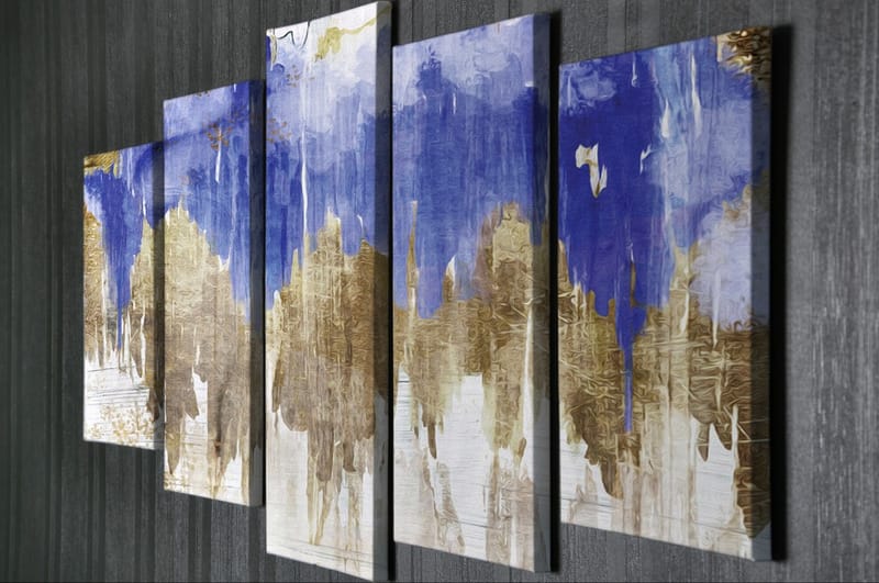 DEKORATIV CANVASTAVLA 5-Delar 70x20 cm Flerfärgad - Inredning & dekor - Tavlor & konst - Canvastavla