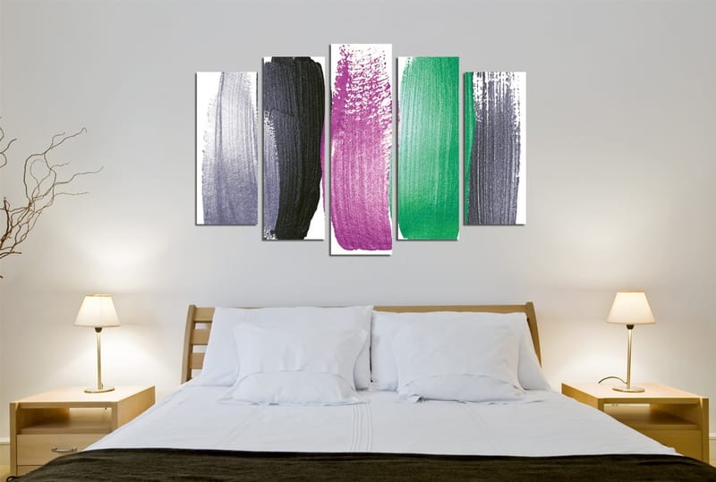 DEKORATIV CANVASTAVLA 5-Delar 70x20 cm Flerfärgad - Inredning & dekor - Tavlor & konst - Canvastavla