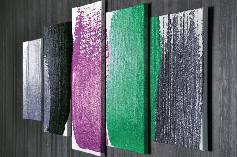 DEKORATIV CANVASTAVLA 5-Delar 70x20 cm Flerfärgad - Inredning & dekor - Tavlor & konst - Canvastavla