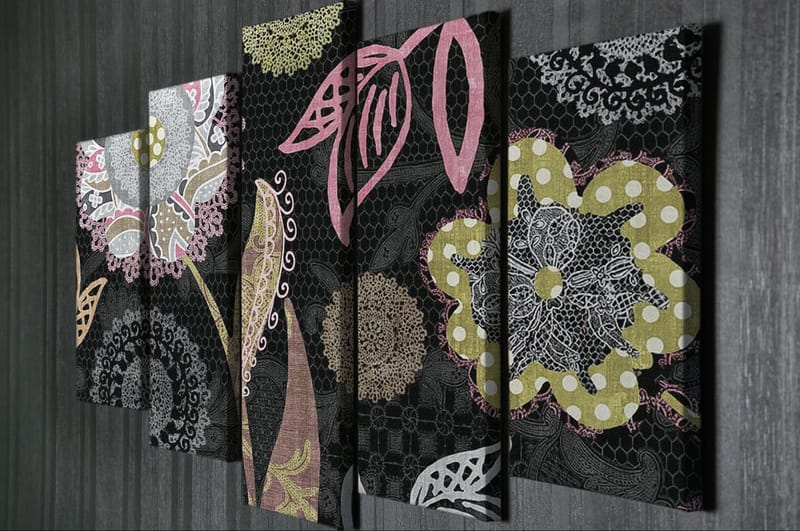 DEKORATIV CANVASTAVLA 5-Delar 70x20 cm Flerfärgad - Inredning & dekor - Tavlor & konst - Canvastavla
