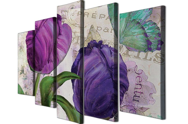 DEKORATIV CANVASTAVLA 5-Delar 70x20 cm Flerfärgad - Inredning & dekor - Tavlor & konst - Canvastavla