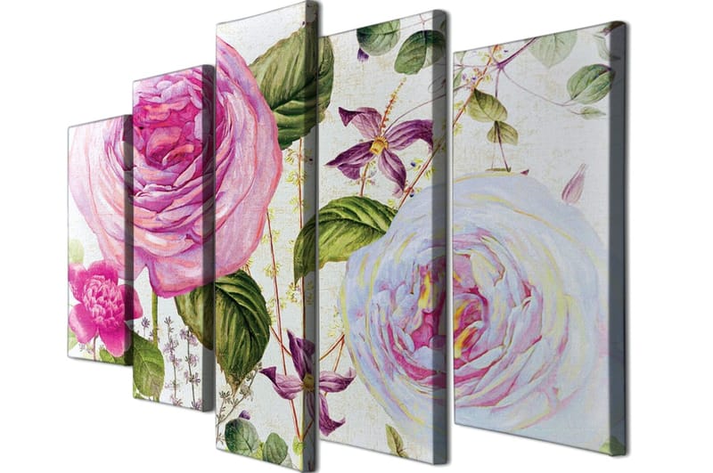 DEKORATIV CANVASTAVLA 5-Delar 70x20 cm Flerfärgad - Inredning & dekor - Tavlor & konst - Canvastavla