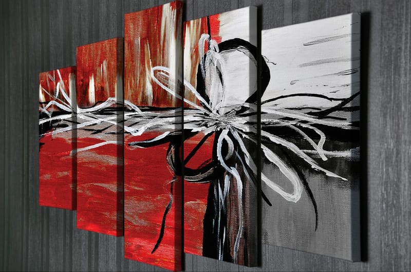 DEKORATIV CANVASTAVLA 5-Delar 70x20 cm Flerfärgad - Inredning & dekor - Tavlor & konst - Canvastavla