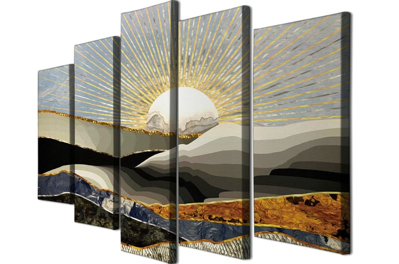 DEKORATIV CANVASTAVLA 5-Delar 70x20 cm Flerfärgad - Inredning & dekor - Tavlor & konst - Canvastavla