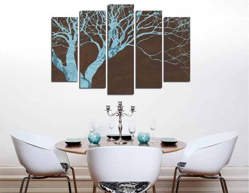 Dekorativ Canvastavla 5-Delar 70x20 cm, Flerfärgad