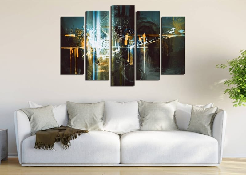 Dekorativ Canvastavla 5-Delar 70x20 cm - Flerfärgad - Inredning & dekor - Tavlor & konst - Canvastavla