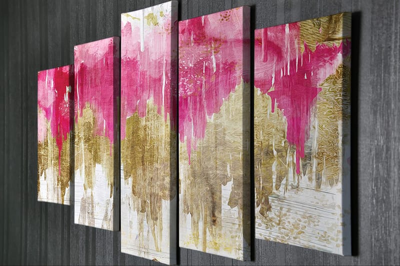 Dekorativ Canvastavla 5-Delar 70x20 cm - Flerfärgad - Inredning & dekor - Tavlor & konst - Canvastavla