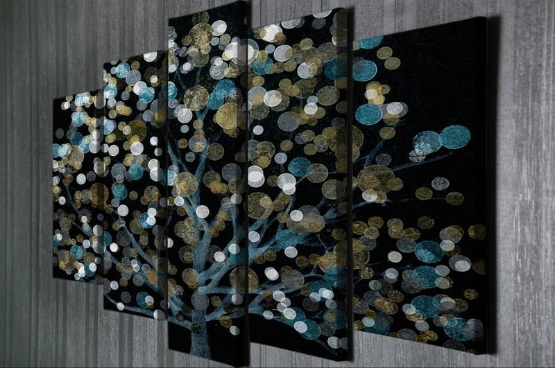 Dekorativ Canvastavla 5-Delar 70x20 cm - Flerfärgad - Inredning & dekor - Tavlor & konst - Canvastavla