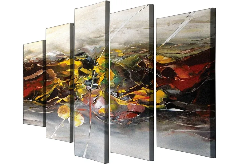 Dekorativ Canvastavla 5-Delar 70x20 cm - Flerfärgad - Inredning & dekor - Tavlor & konst - Canvastavla