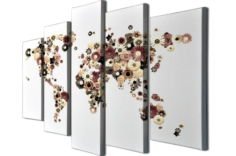 Dekorativ Canvastavla 5-Delar 70x20 cm - Flerfärgad - Inredning & dekor - Tavlor & konst - Canvastavla