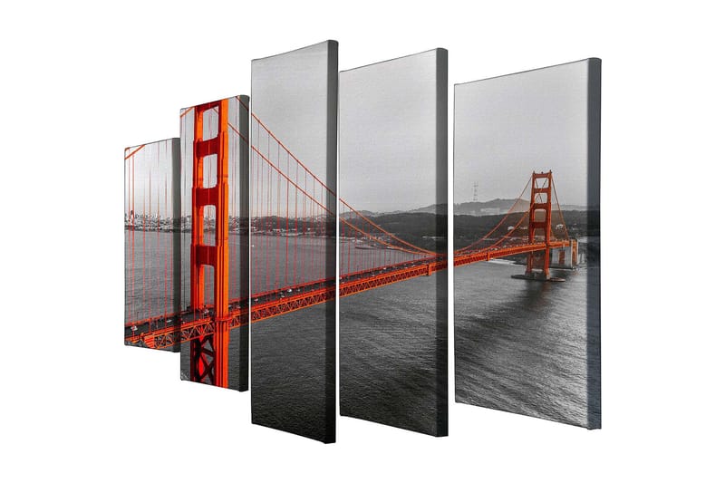 Dekorativ Canvastavla 5-Delar 70x20 cm - Flerfärgad - Inredning & dekor - Tavlor & konst - Canvastavla