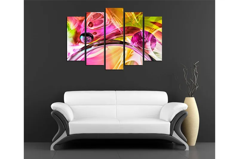 Dekorativ Canvastavla 5-Delar 70x20 cm - Flerfärgad - Inredning & dekor - Tavlor & konst - Canvastavla