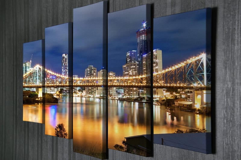 Dekorativ Canvastavla 5-Delar 70x20 cm - Flerfärgad - Inredning & dekor - Tavlor & konst - Canvastavla