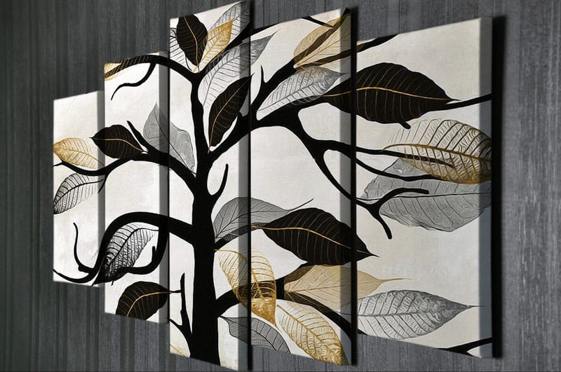 Dekorativ Canvastavla 5-Delar 70x20 cm - Flerfärgad - Inredning & dekor - Tavlor & konst - Canvastavla