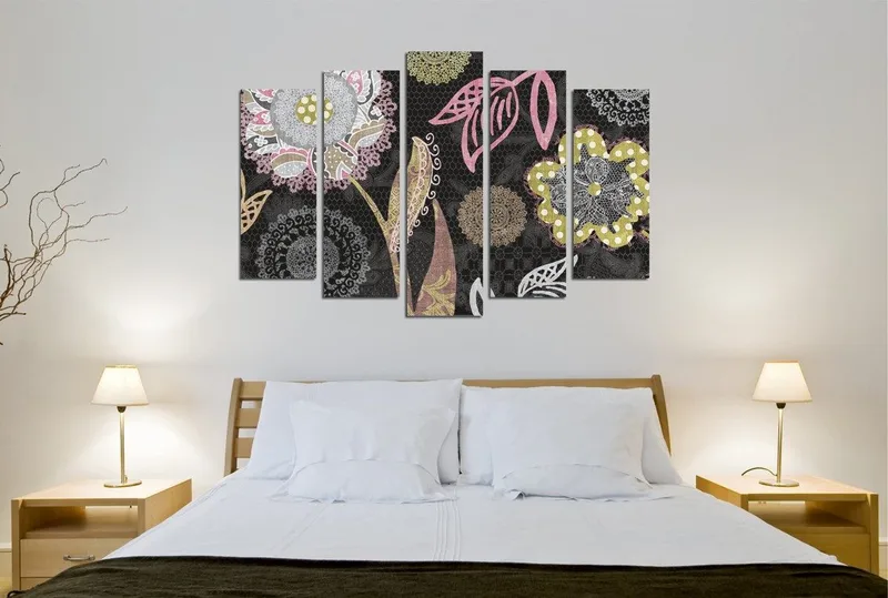 Dekorativ Canvastavla 5-Delar 70x20 cm, Flerfärgad