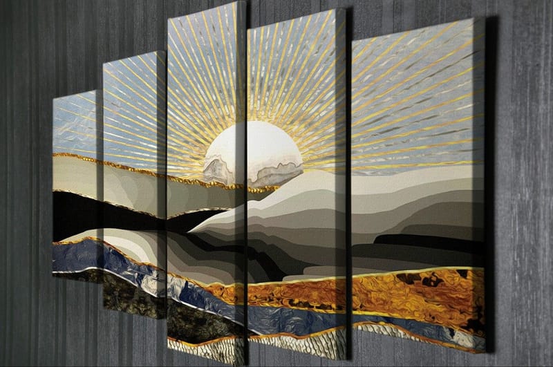 Dekorativ Canvastavla 5-Delar 70x20 cm - Flerfärgad - Inredning & dekor - Tavlor & konst - Canvastavla