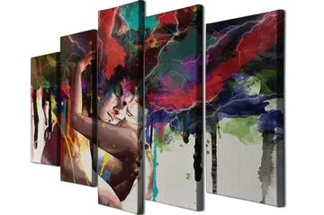 Dekorativ Canvastavla 5-Delar 70x20 cm - Flerfärgad - Inredning & dekor - Tavlor & konst - Canvastavla