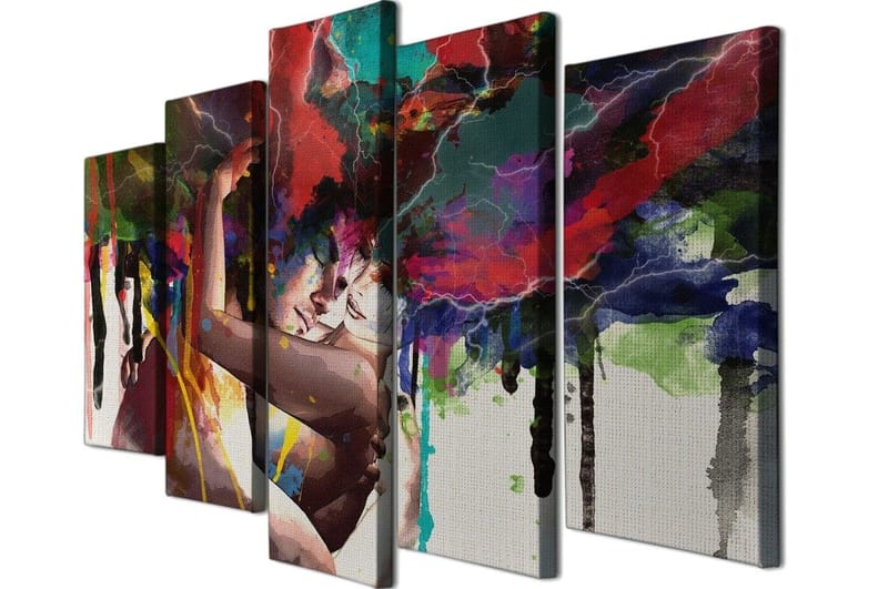 Dekorativ Canvastavla 5-Delar 70x20 cm - Flerfärgad - Inredning & dekor - Tavlor & konst - Canvastavla