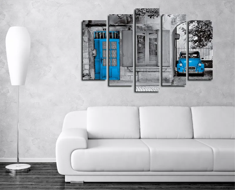 Dekorativ Canvastavla 5-Delar 70x20 cm, Flerfärgad