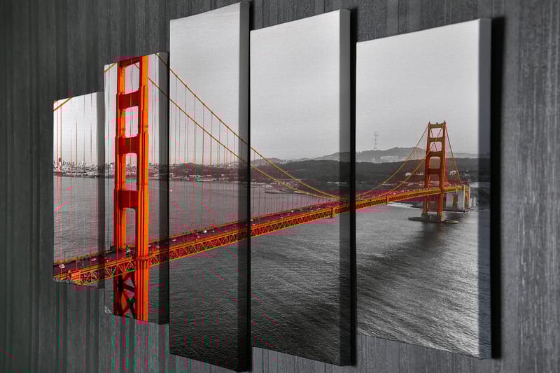 Dekorativ Canvastavla 5-Delar 70x20 cm - Flerfärgad - Inredning & dekor - Tavlor & konst - Canvastavla